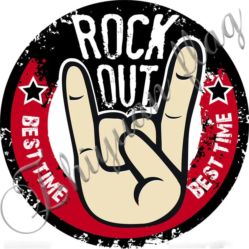 

Флаг вентилятора rock out 150x150 см пользовательский домашний праздничный Декор подарок наружный и внутренний флаг