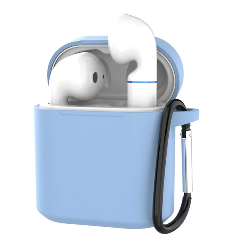 Blue Мягкий силиконовый защитный чехол AKBNSTED для Honor FlyPods/FlyPods Pro для huawei FreeBuds 2 Pro, противоскользящий чехол для зарядки - Цвет: Blue