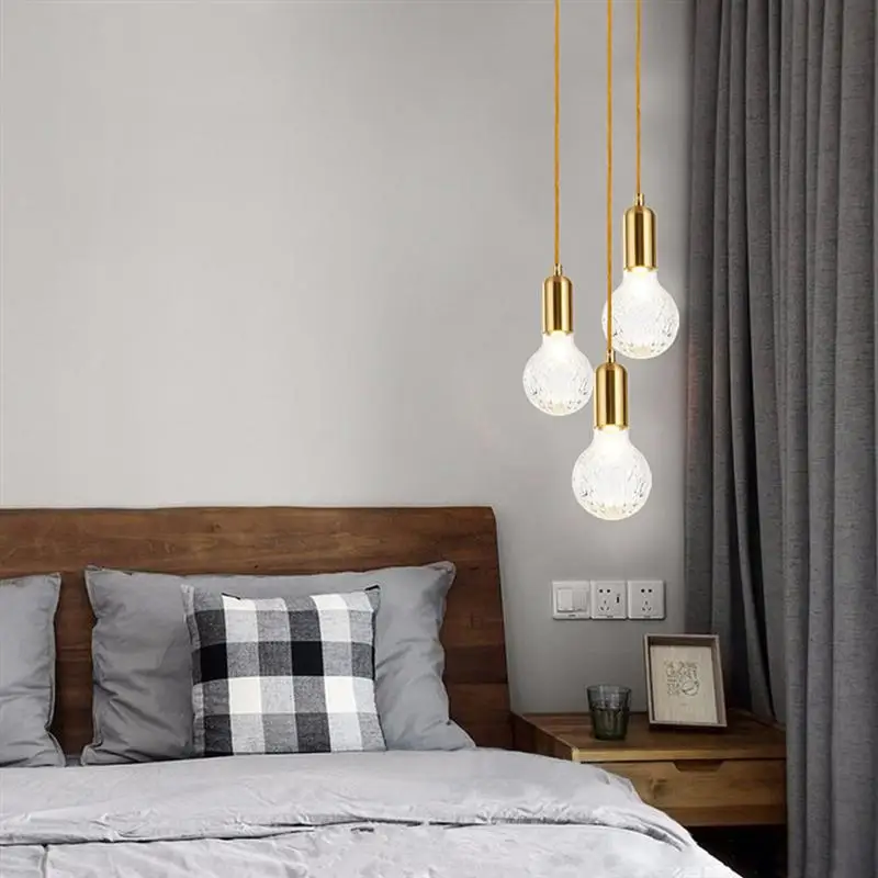 110-220V Golden Single Pineapple Pendant Light Indoor Aisle Living Room Decorative Lighting No Bulb Included(Golden) | Лампы и