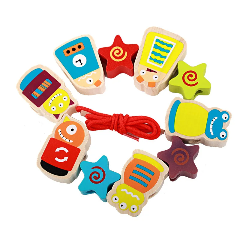 JaheerToy детские игрушки для мальчиков и девочек блоки существ робот шаблон веревка