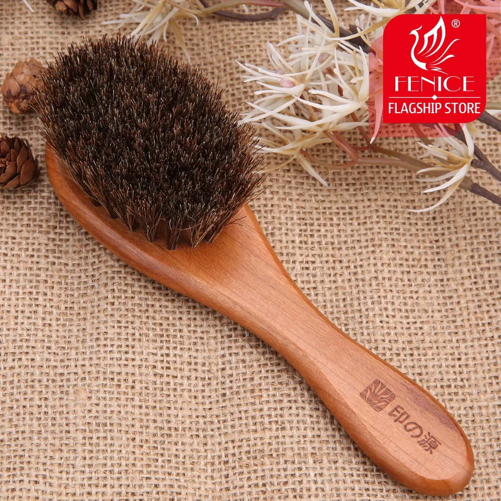 Fenice Стайлинг волос сломанные волосы расческа Конская грива деревянная ручка