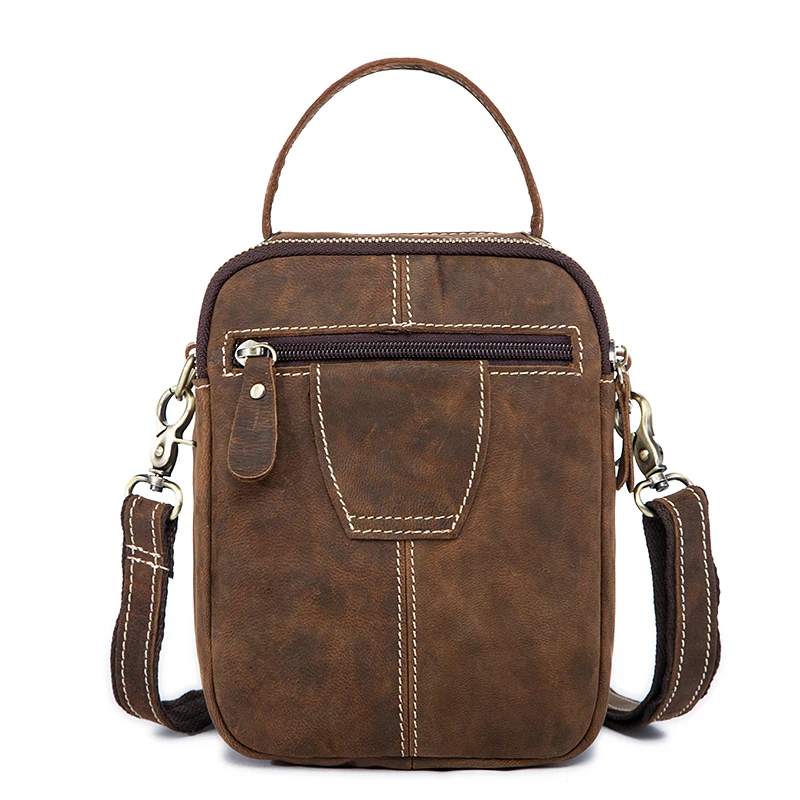 MVA Лидер продаж мужская сумка из натуральной кожи на груди с коровой кожей