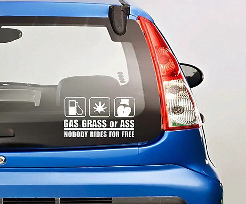 Забавные автомобильные наклейки на газ траву или попку для audi a3 a4 b8 opel astra j alfa romeo