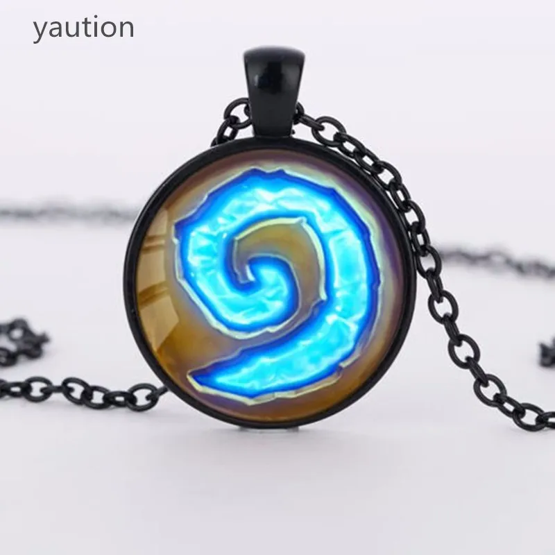 WoW World of Warcraft стеклянный круглый подвесной Амулет ожерелье Ювелирная цепочка
