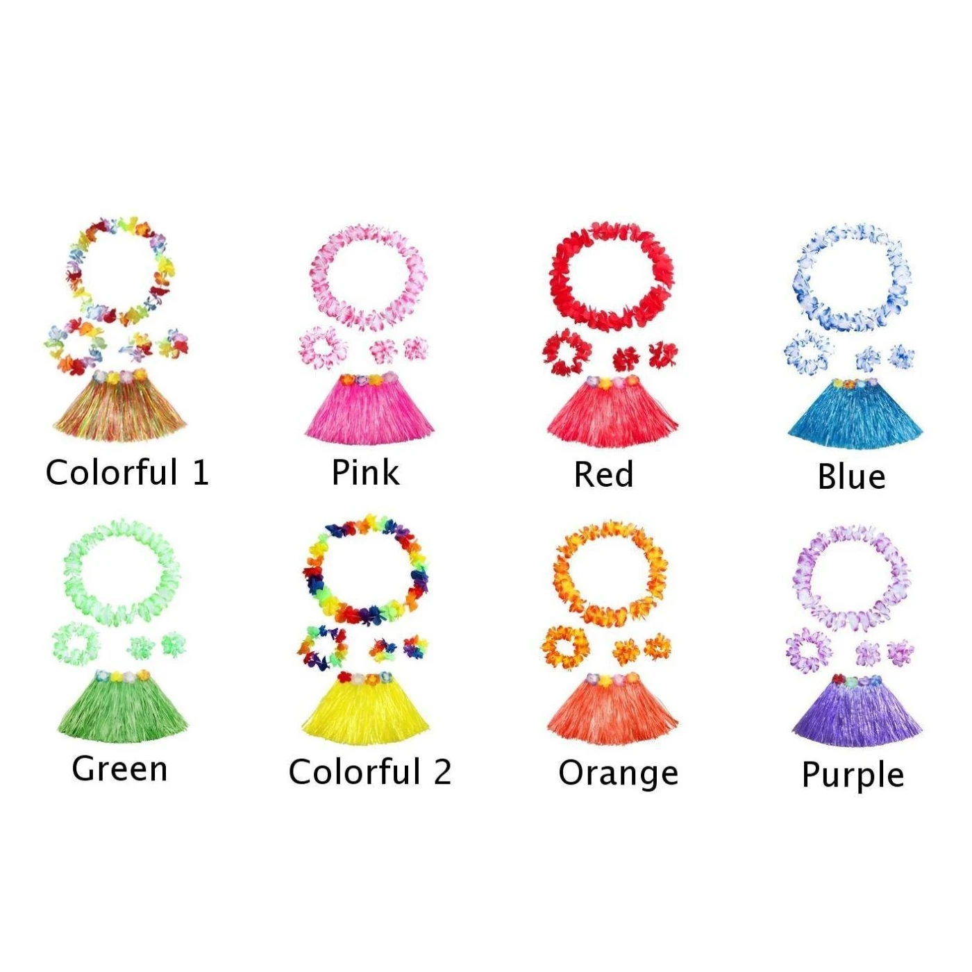 Гавайский танцевальный костюм юбка для девочек с гирляндой Traval Festival|Венки и