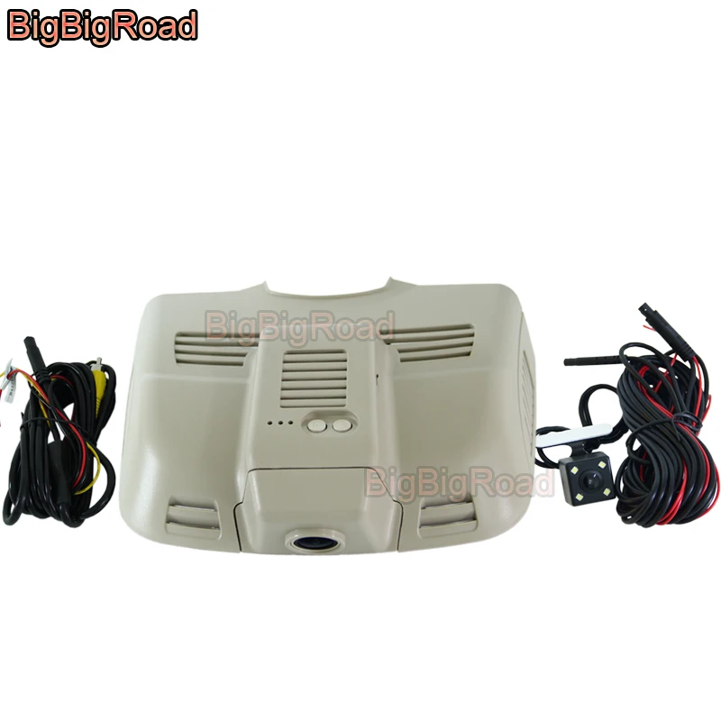 BigBigRoad для Mercedes Benz E Class W207 W212 C207 C200 E200 E230 E300 E350 2011- автомобильный Wifi DVR видеорегистратор DashCam - Название цвета: Beige Dual Cameras