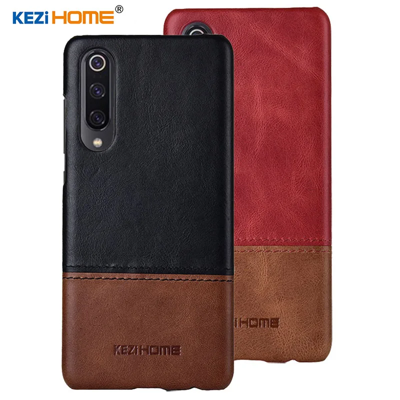 Чехол для Xiaomi Mi9 KEZiHOME роскошный популярный цвет натуральная кожа твердая задняя