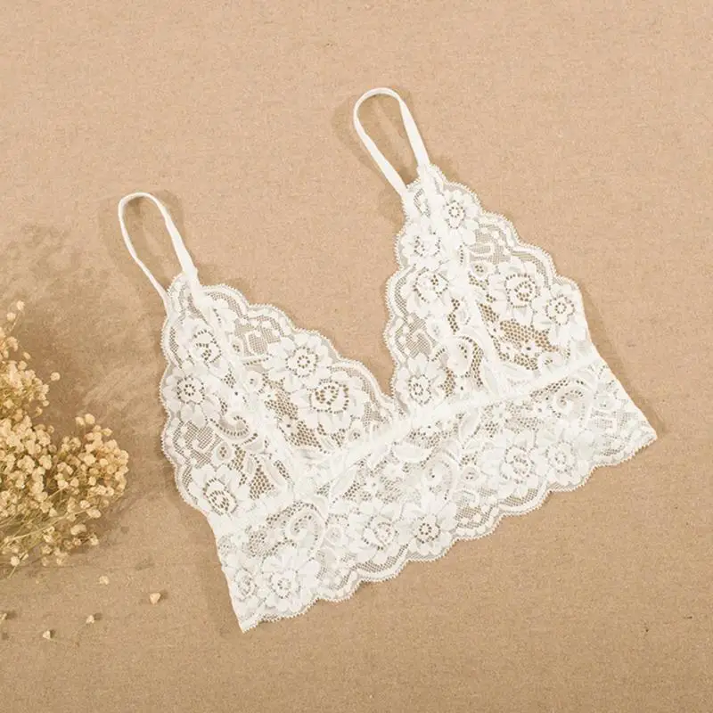 Сексуальный женский кружевной бюстгальтер вязаный крючком перспективное нижнее