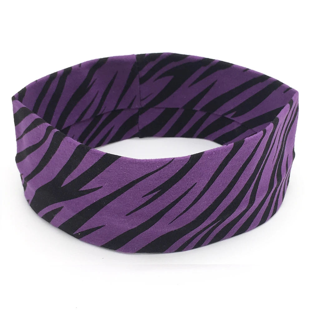 Хлопковые эластичные повязки на голову с принтом зебры спортивные для волос