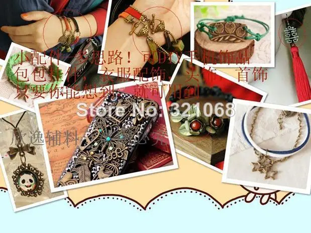 

40 pieces/lot Bronze color zipper head zipper pendant 3cm mixed styles pendant metal zinc alloy