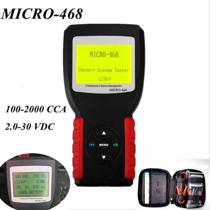 12V автомобильный/автомобиль Батарея тестер автомобиля MICRO 468 диагностический
