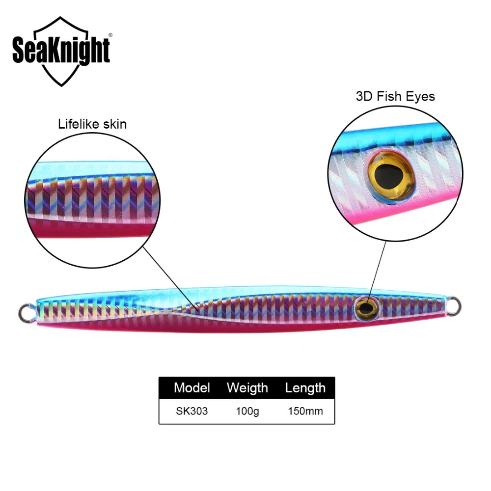 SeaKnight SK303 металлическая рыболовная приманка для джиггинга 1 шт. 100 г 150 мм джиг