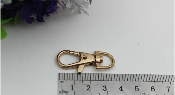 100pcs/lot Bag Accessories Hook clasp pale golden key chain Lobster dog buckle connections handbags hardware accessories | Обустройство