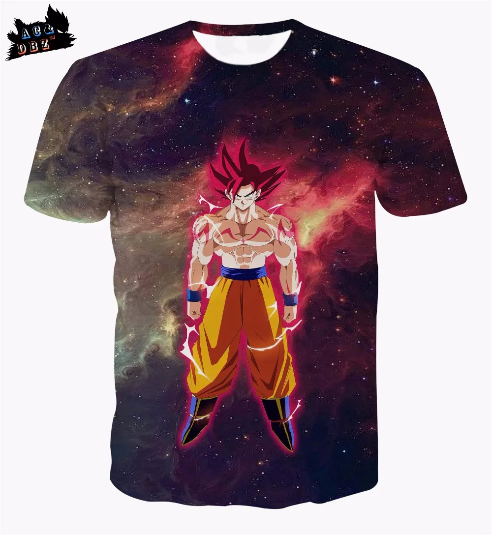 Новинка 2019 модная брендовая футболка AC &amp DBZ со звездами Детская с 3D-принтом в