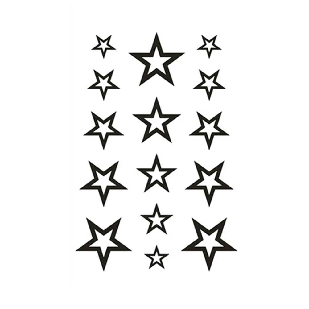 Временная переводная татуировка с полыми звездами для боди-арта наклейка на