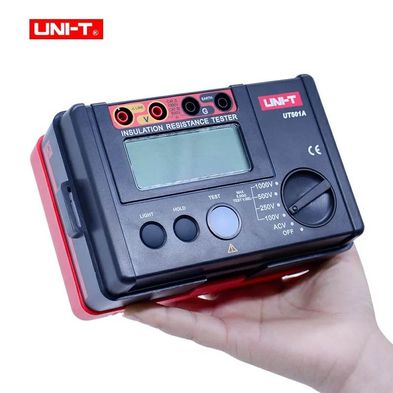 ЖК дисплей с подсветкой UNI T UT501A 100 1000 В мегометр измеритель сопротивления
