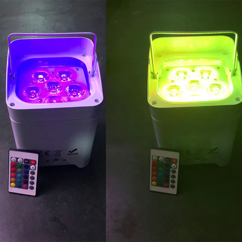 RGBWAUV Par беспроводной dmx Свадьба Uplights Wifi &amp IRC дистанционный DMX512 батарея