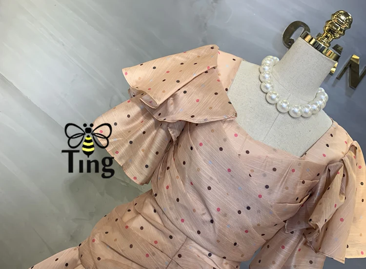 Tingfly новейший дизайнер Подиум стиль Роскошные вечерние платья низкая грудь