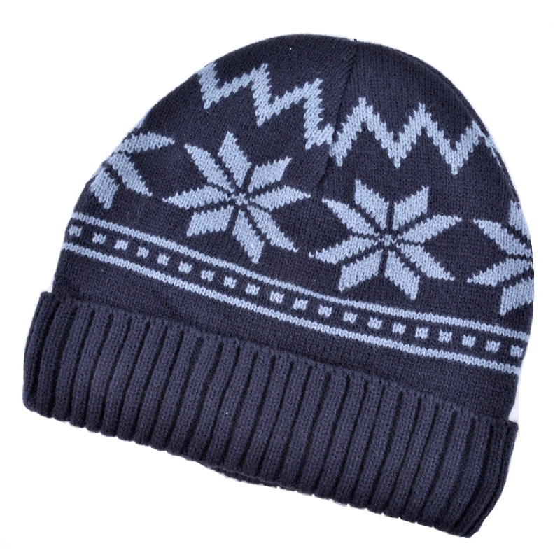 

New unisex winter beanies for men hat knitted warm soft beanie skullies snowflake plus velvet snowboard mask caps for women