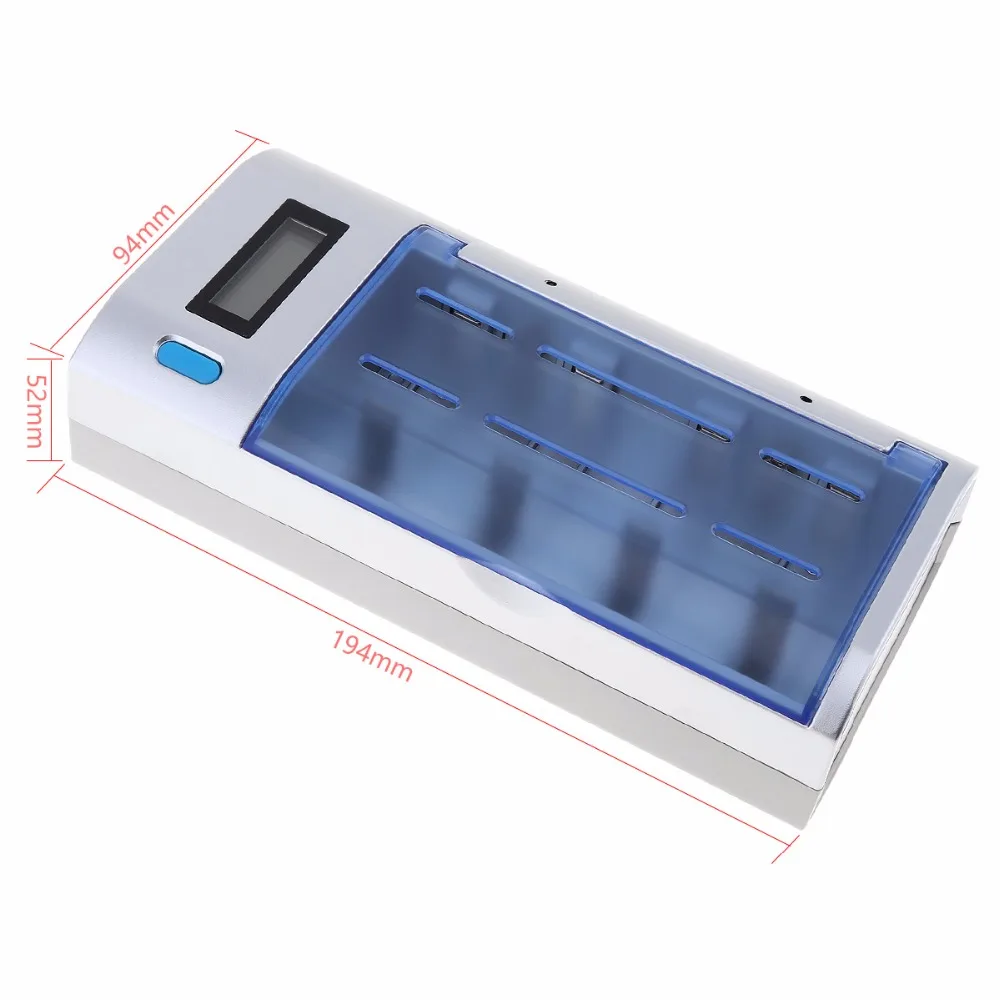 PALO 4 Slots Independent Rechargeable LCD Display Smart Screen Battery Charger for Ni-MH NI-CD AA / AAA SC 9V Batteries | Электроника