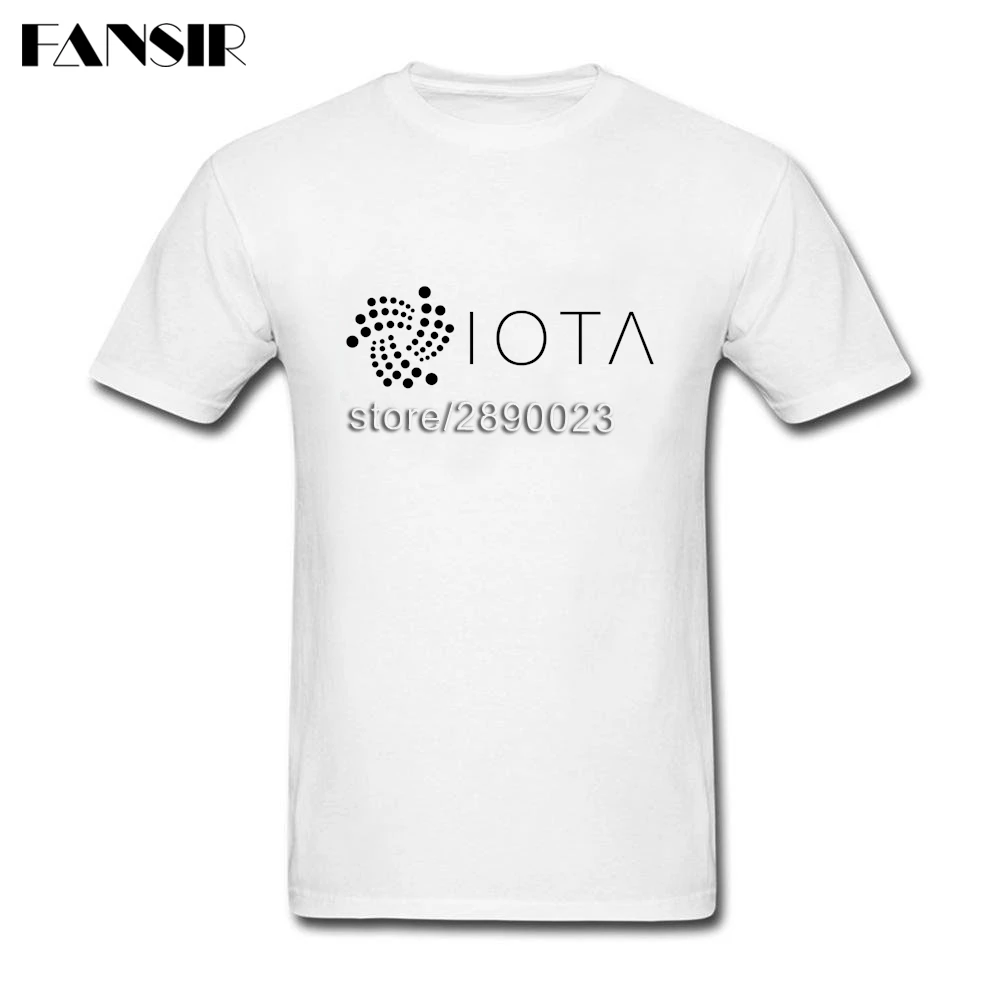 2020 Cool IOTA Cryptocurrency T Shirt Men Short Sleeve Cotton Custom Tee Streetwear Plus Size | Мужская одежда