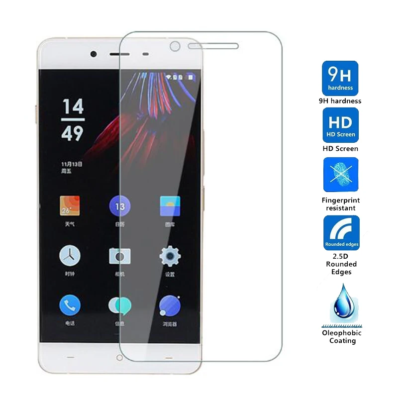 9H 0 26 мм 2.5D Закаленное стекло для OnePlus 1 2 3 3T 5 5T Защитная пленка экрана one two three five