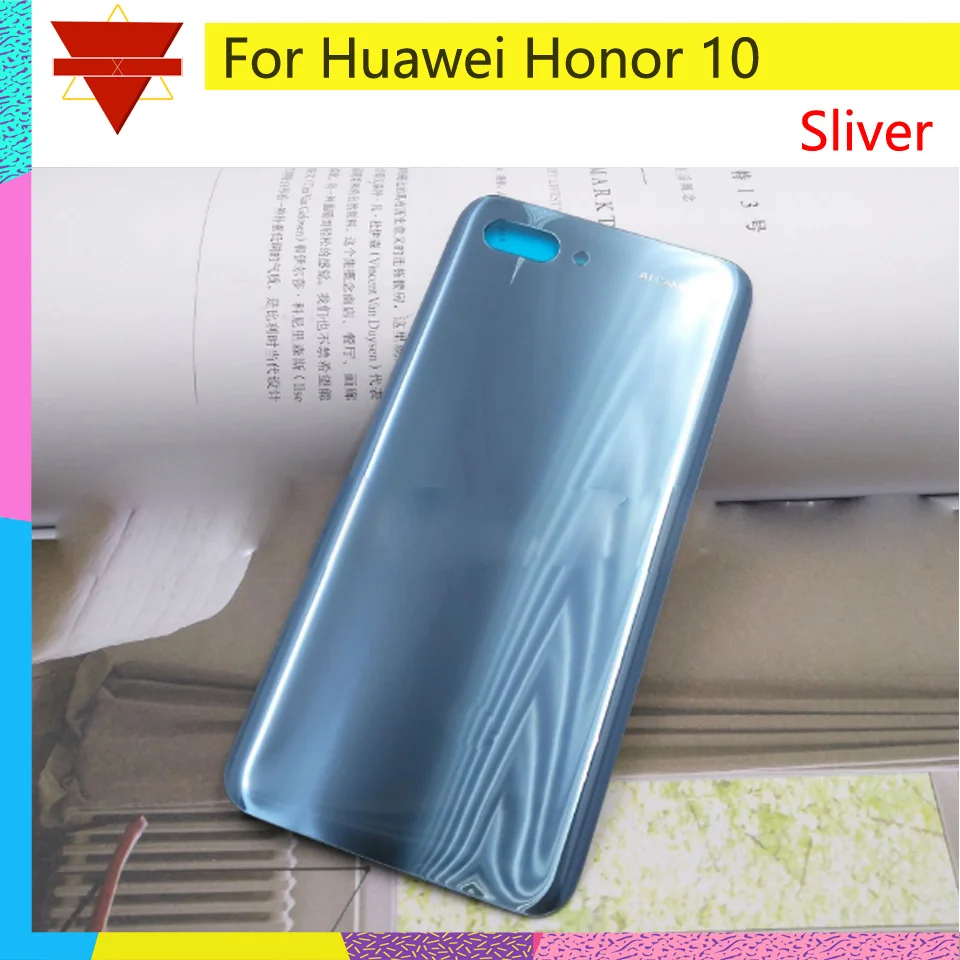 Для huawei honor 10 COL-L29 Задняя крышка батареи Задняя стеклянная панель двери Корпус чехол Ремонт Запасная часть