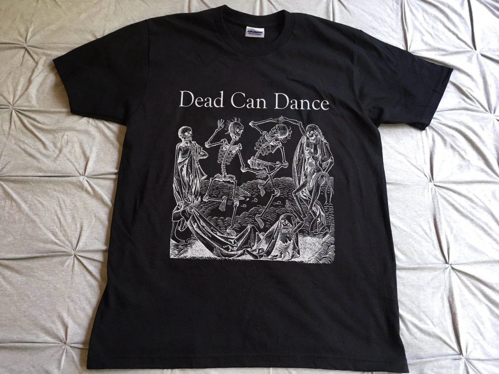 Винтажная Мужская футболка в стиле панк с принтом скелетов из фильма Dead Can летняя
