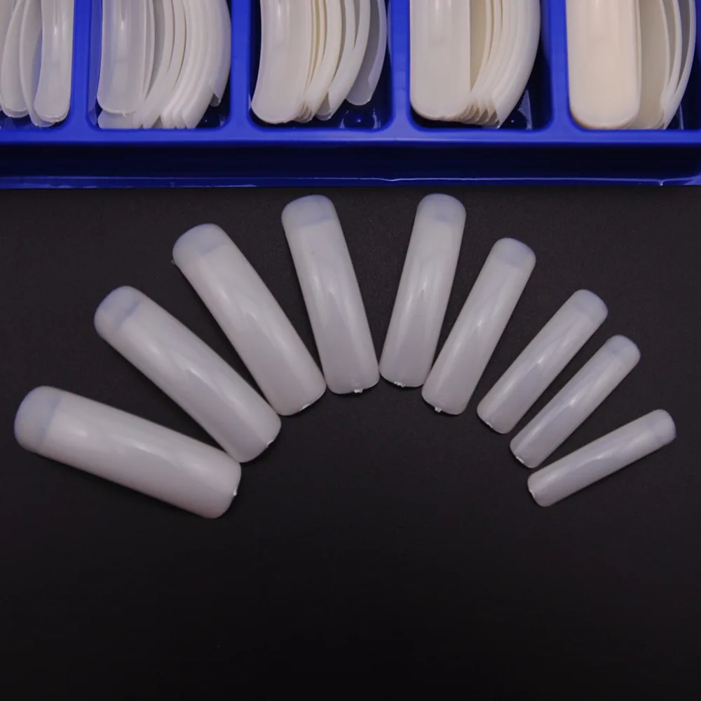 Накладные ногти COSCELIA 100 шт. натуральные накладные для французского маникюра