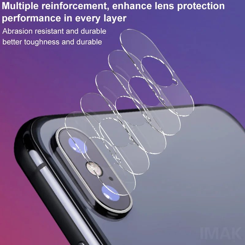 Imak 2 шт объектив камеры закаленное стекло для iPhone XR Xs Max камера Защитное X S 8 7 Plus