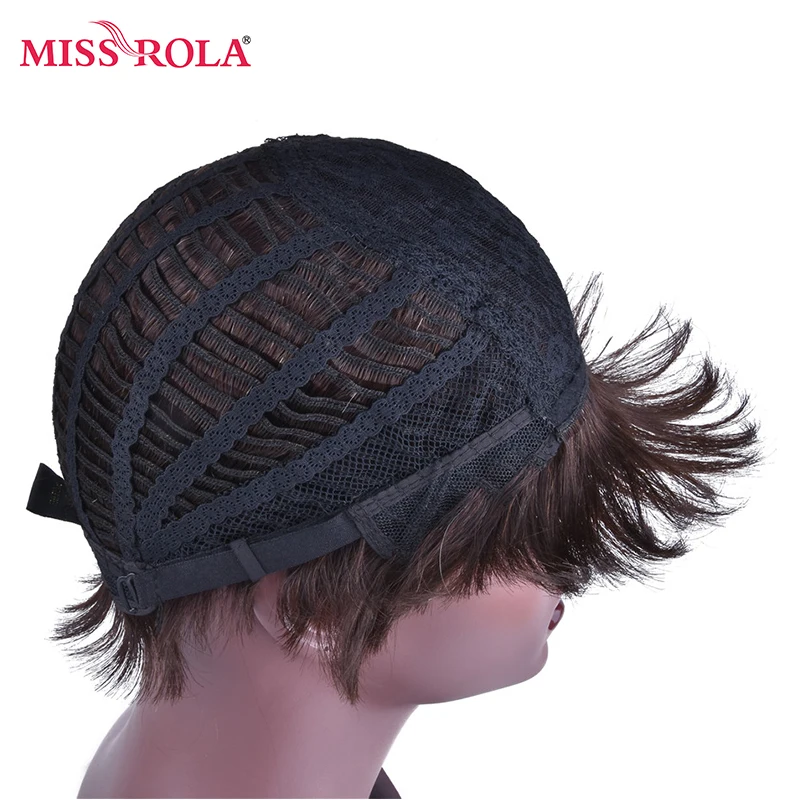 

Miss Rola Hair Brazilian Human Hair Straight #2 Color Short Human Hair Whole Machine Wigs Free Shipping Non Remy