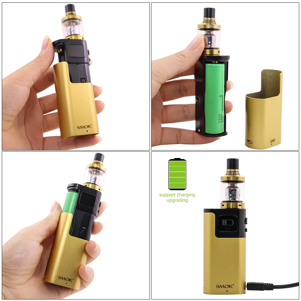 Оригинальный Vape SMOK G80 комплект 2 мл спирали бак 80 Вт TC VW коробка мод испаритель