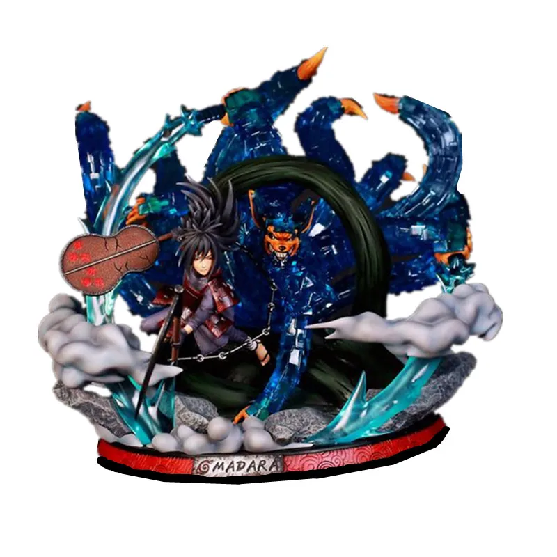 Наруто SD Kurama Susanoo Мадара Учиха GK Смола сцены Статуя Фигурка Коллекция Модель игрушки X675 - Цвет: Многоцветный