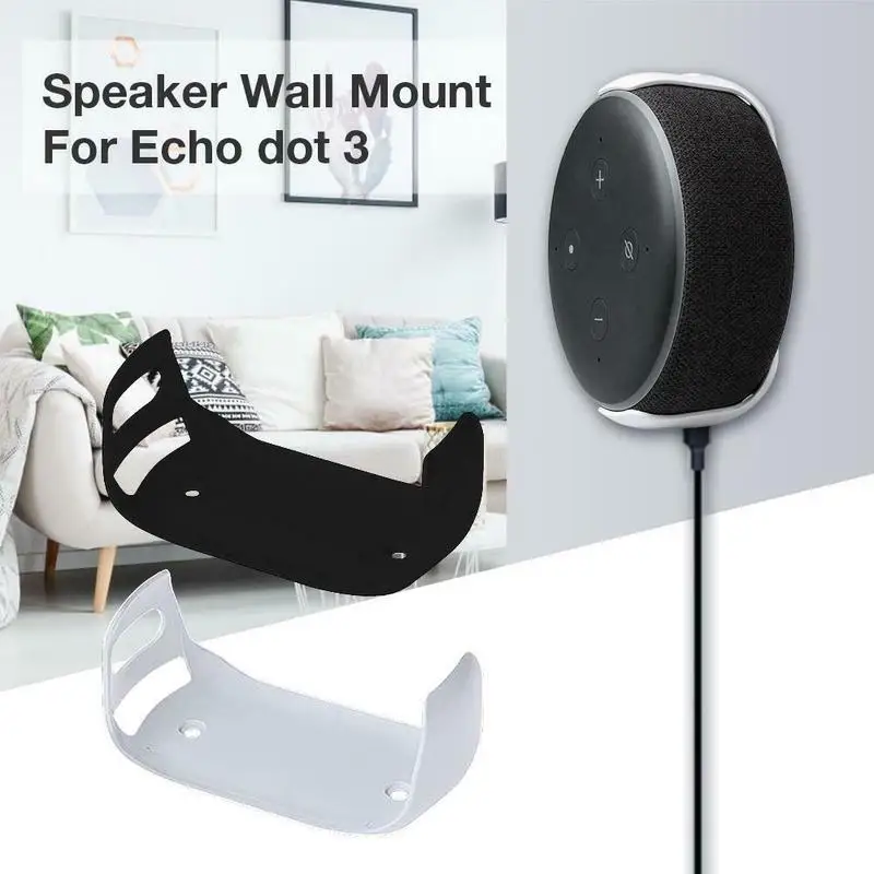 

For Amazon Echo Dot 3 Wall Mount Third Generation Intelligent Audio Bracket Outlet Mount Hanger Holder for Echo Dot (3rd Gen)