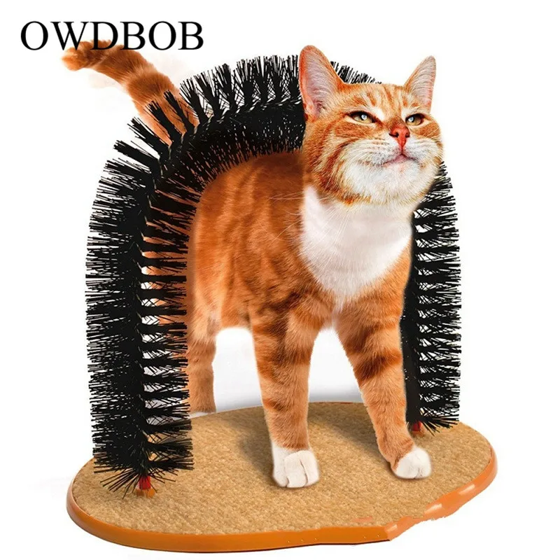 OWDBOB забавная Массажная арка для домашних животных кошка самонагруженная с