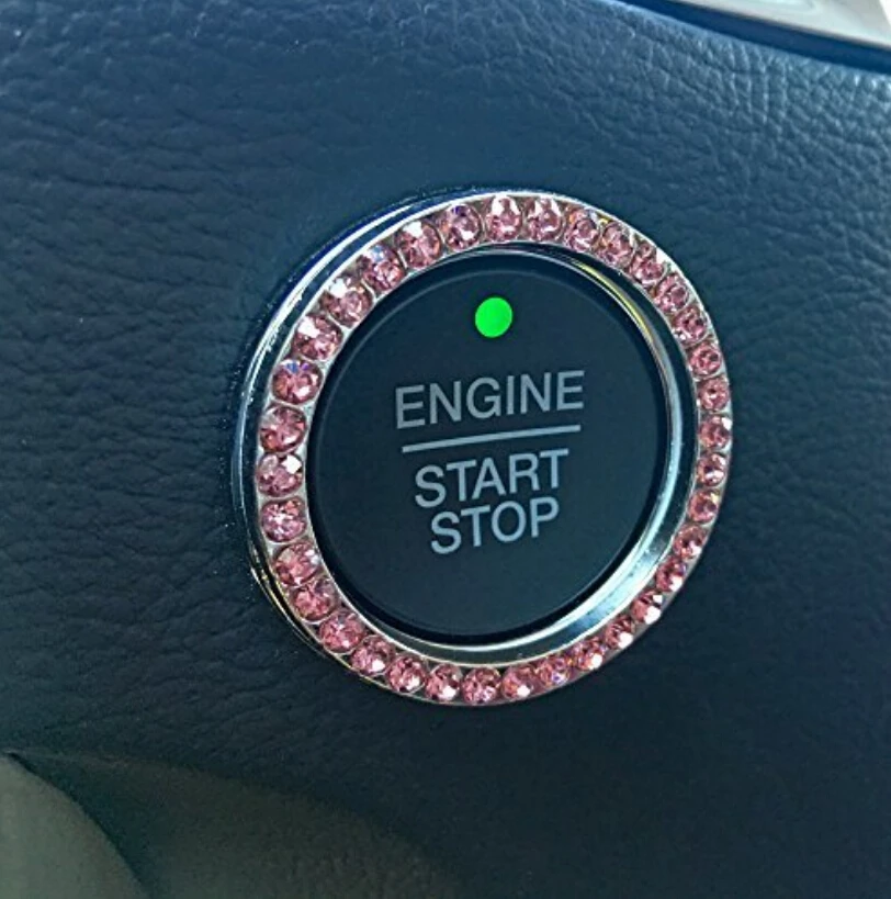 Кристалл автомобилей двигатели для автомобиля Start Stop ключ зажигания кольцо Renault