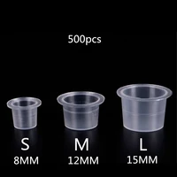 5001000 pcs plastic disposable microblading tattoo ink cups sml permanent makeup pigment clear holder container cap