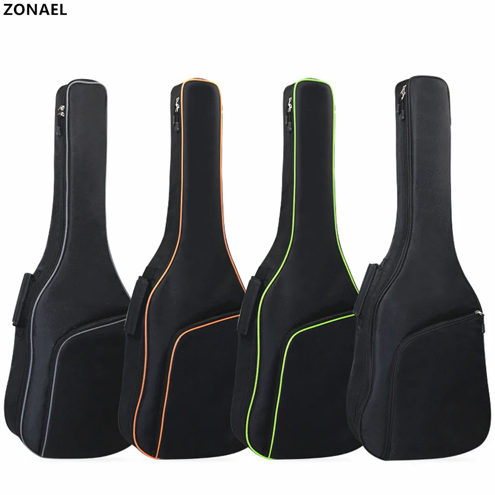 ZONAEL 38" 39" 40" 41" Acoustic Folk Guitar Bag Case Backpack Adjustable Shoulder Strap Portable 10mm Thicken Padded Waterproof