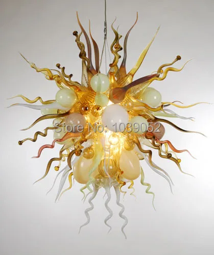 

Fancy Lamp Hanging LED Blown Glass Restaurant Chandelier