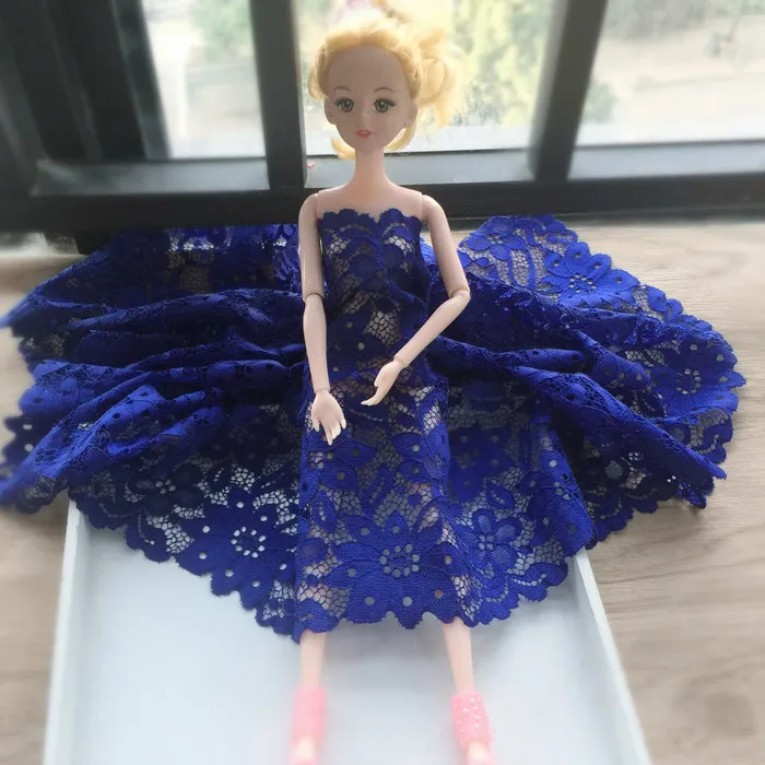 3 метра эластичная кружевная швейная лента Royalblue гипюровая отделка или тканевая
