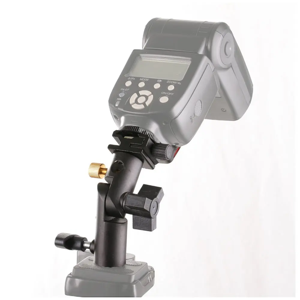 FOTGA E Type Flash Shoe Umbrella Holder Light Stand Bracket Cold Clip for 1/4&quot 3/8&quot DSLR Camera | Электроника