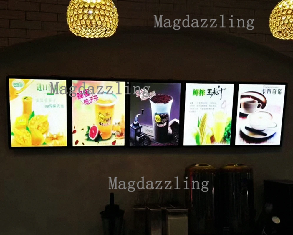 Магнитная алюминиевая рамка светодиодные торговые знаки A2 светодиодное меню для