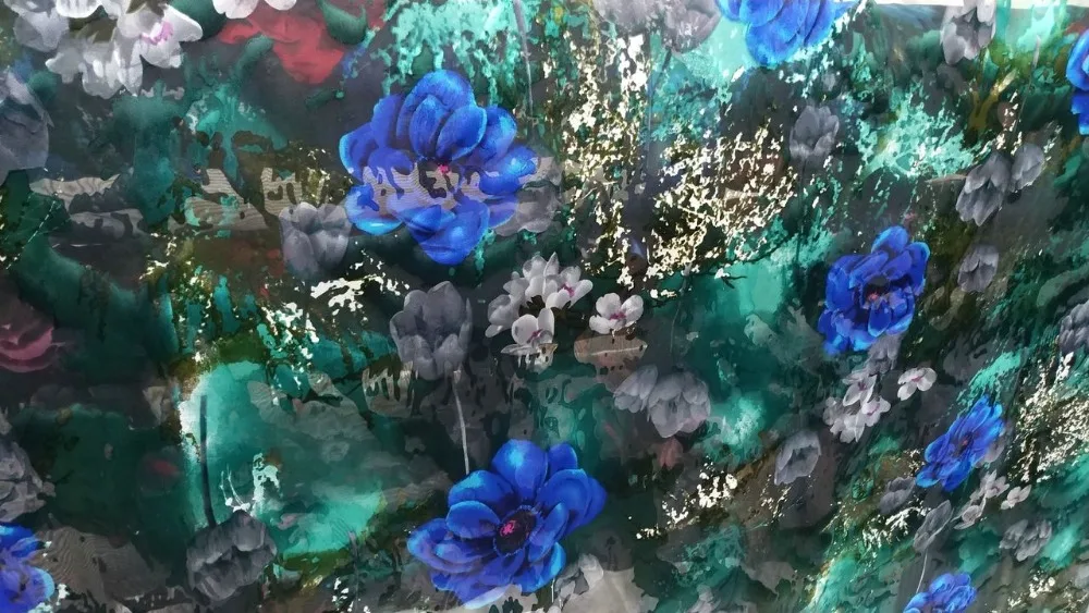 Текстиль tissu couture enfant полиэфирная шелковая ткань с цветочным принтом жаккардовая