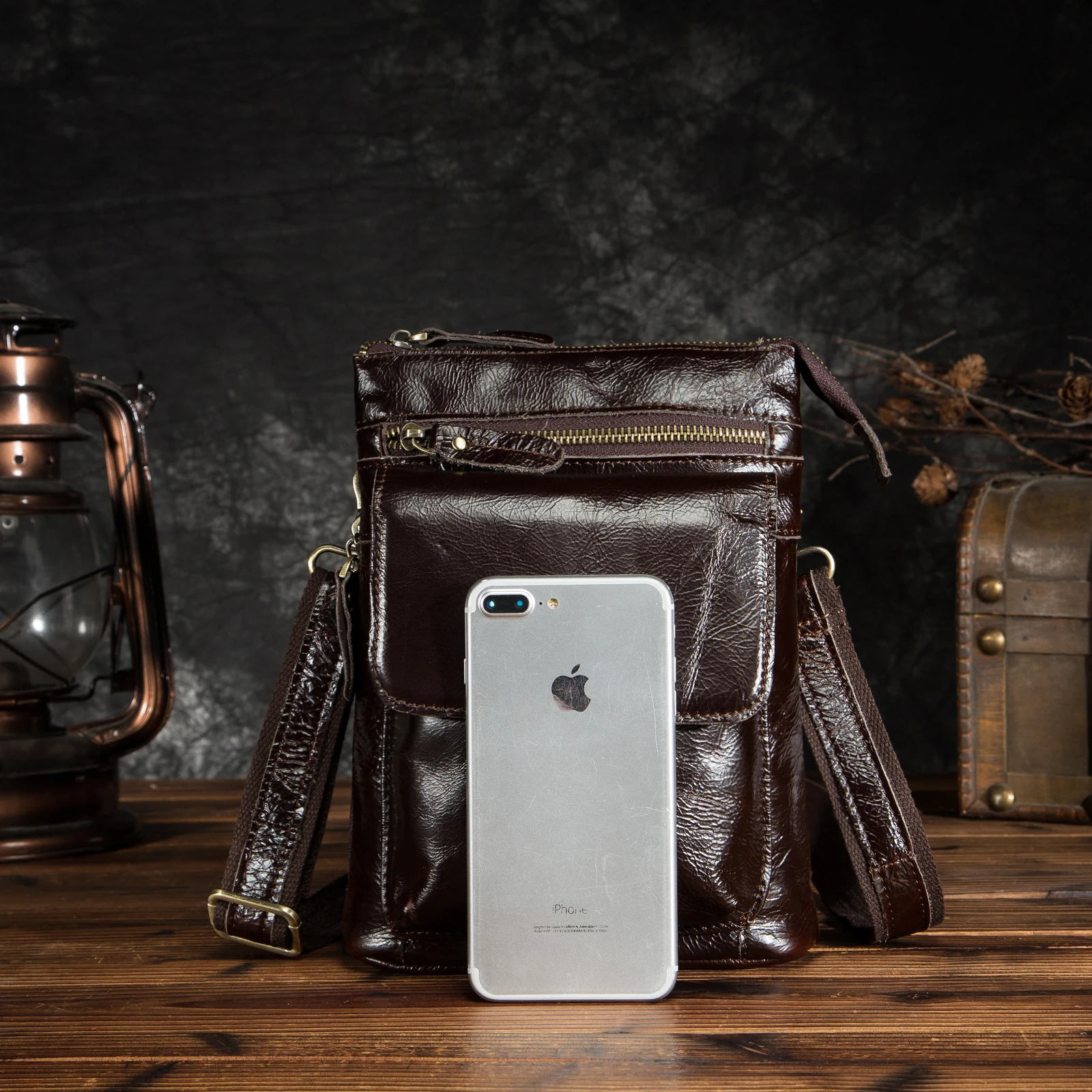 Качественная кожаная мужская повседневная дизайнерская школьная