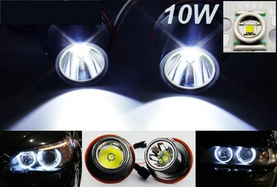 

2Pcs white 10W LED Angel Eye Halo Ring Marker Light Bulbs No Error for 02-08 E65/E66(730 740 750 760)