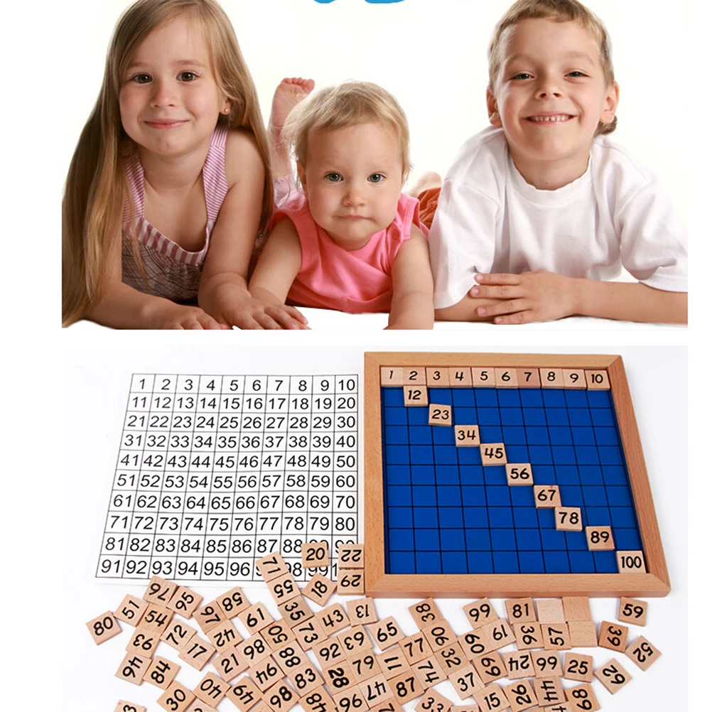 

Wooden High Quality Montessori Digital Board 1-100 Continuous Numbers Kids Child Math Teaching Toy Math Toys kids Gift