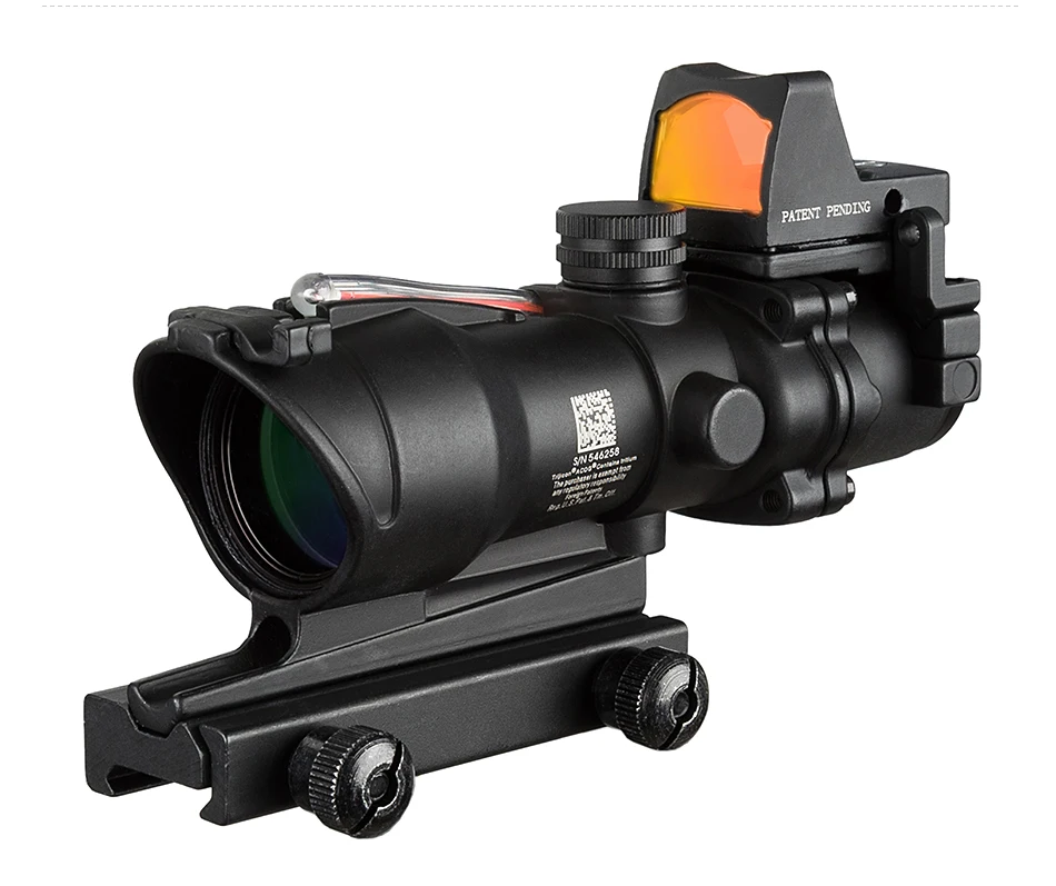 Trijicon ACOG 4X32 оптический прицел CAHEVRON сетка волокно зеленый красный с подсветкой Оптический прицел с RMR мини Красный точка зрения