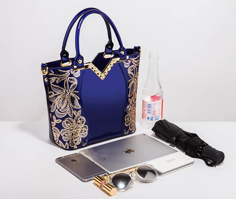 fashion Female Evening Party Brand Designer Handbag Large Capacity Women Sequined Crossbody Tote embroidery Leather Shoulder Bag | Багаж и