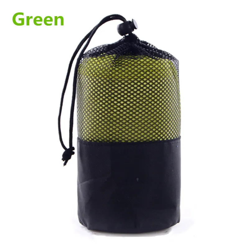 GREEN Мешочек из микрофибры Фитнес Спорт полотенце пот-Абсорбирующие и быстросохнущие портативные на свежем воздухе, путешествия, спорт плавание полотенце для туризма - Цвет: GREEN