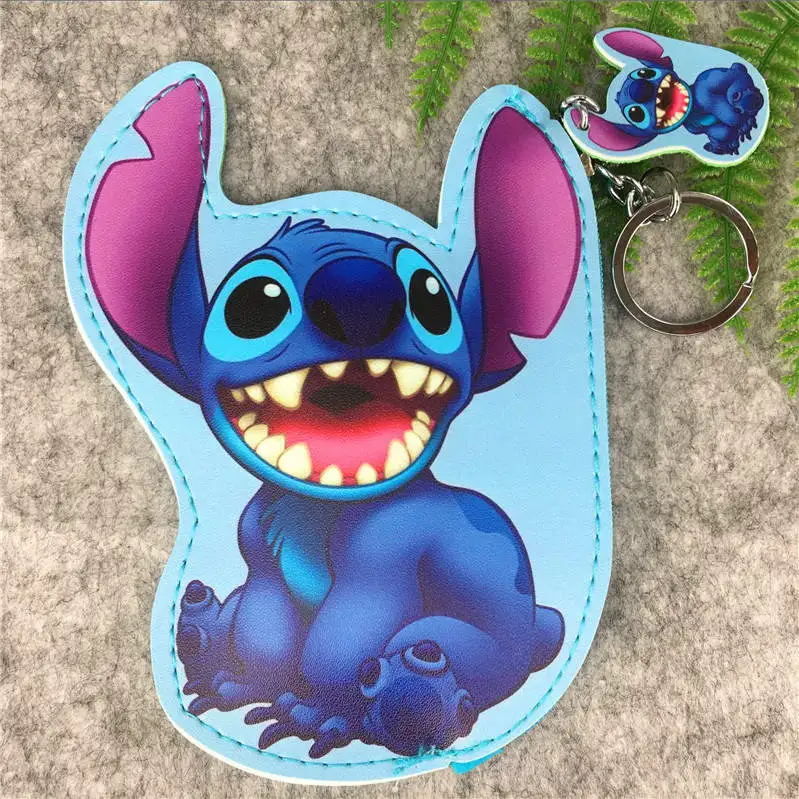 Disney мультфильм стежка кошелек монета ключ подвеска на рюкзак Монета карты пакет брелок для ключей аксессуары - Цвет: Белый